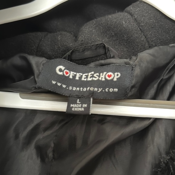 CoffeeShop Black Faux Fur Jacket - Picture 2 of 3